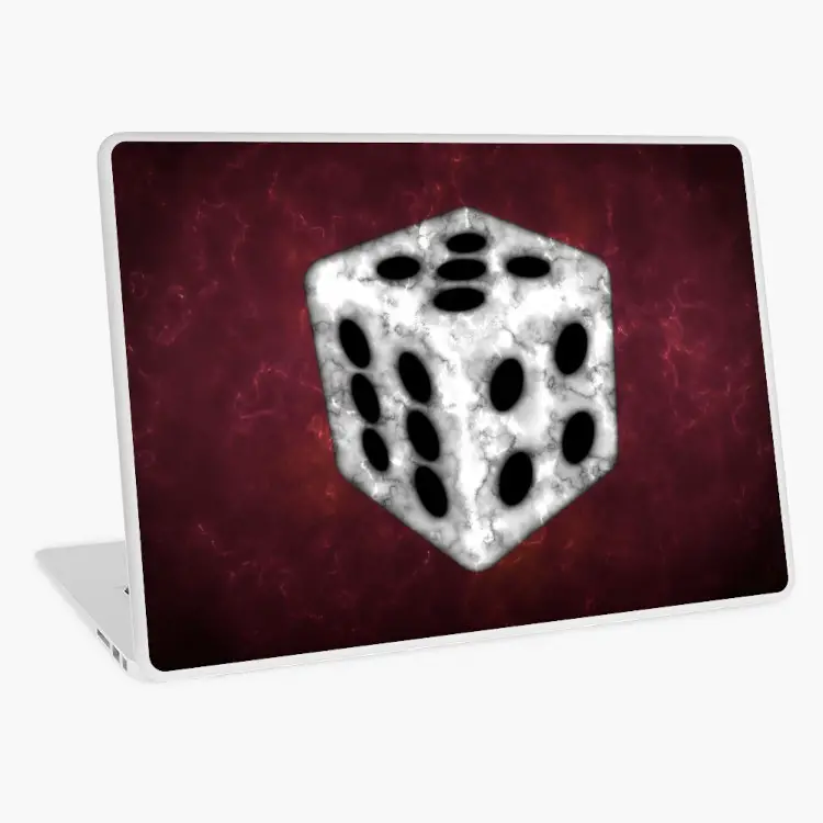 Marble dice laptop skin