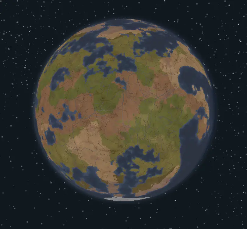 A Rimworld planet view