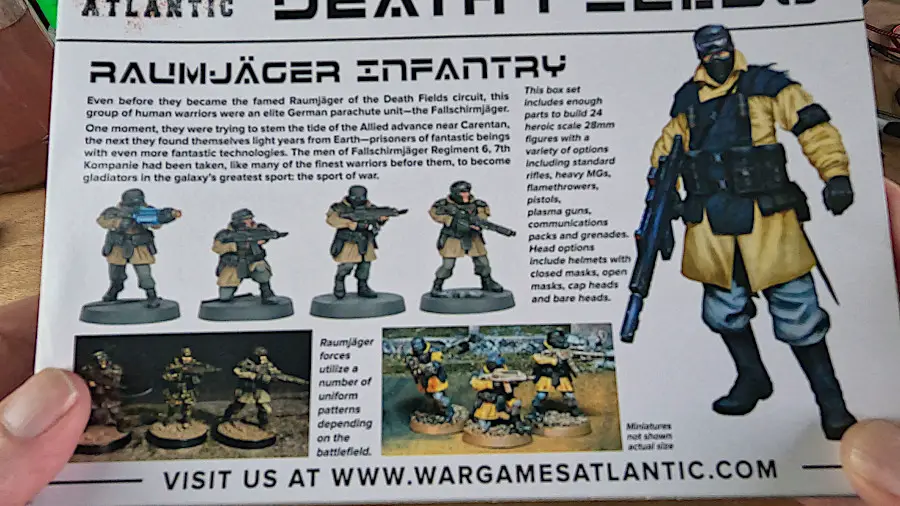 Raumjager Infantry box back