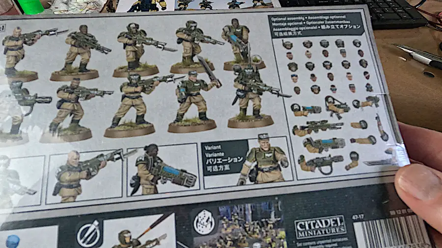 Cadian Shock Troopers box back