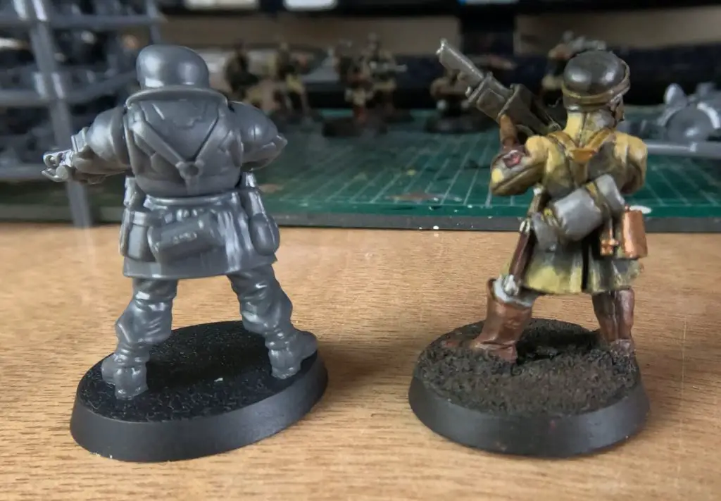 Raumjager assembled size comparison with Steel Legion from the back