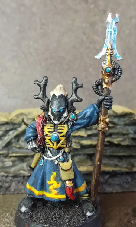 Oldhammer Metal Eldar Warlock with Singing Spear